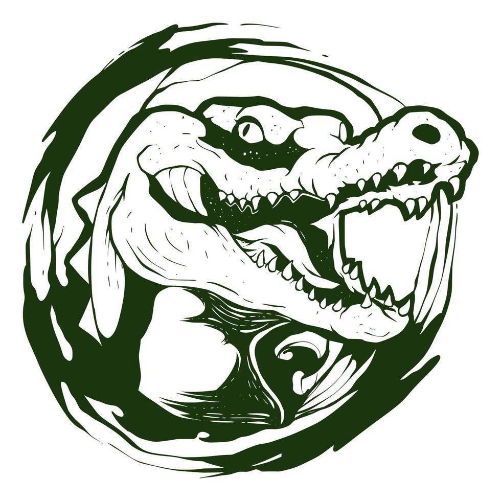 Crocodile mascot logo illustration vector art