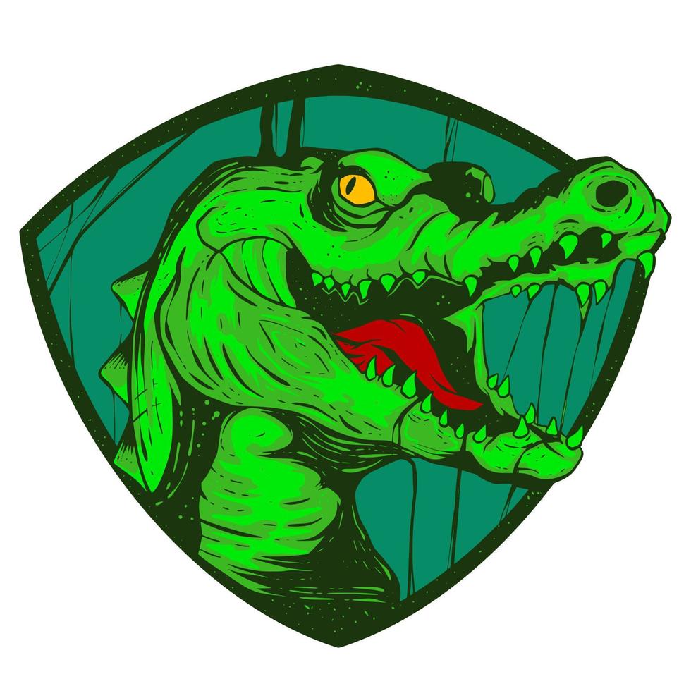 Crocodile mascot logo illustration vector art