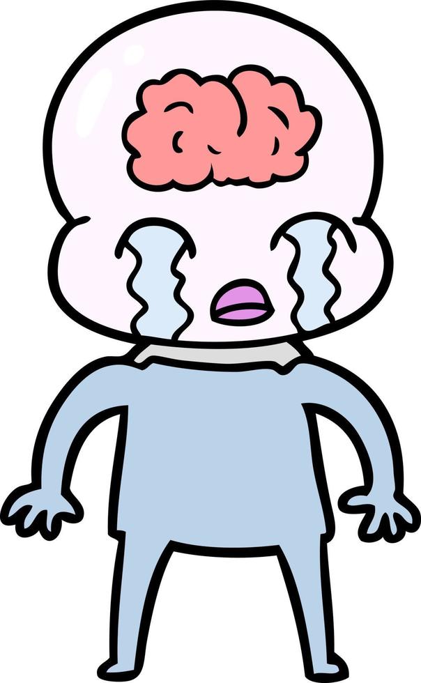 Vector alien character in cartoon style
