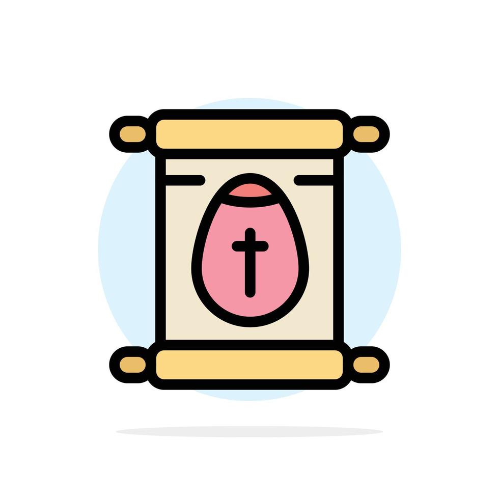 Education School Scroll Easter Abstract Circle Background Flat color Icon vector