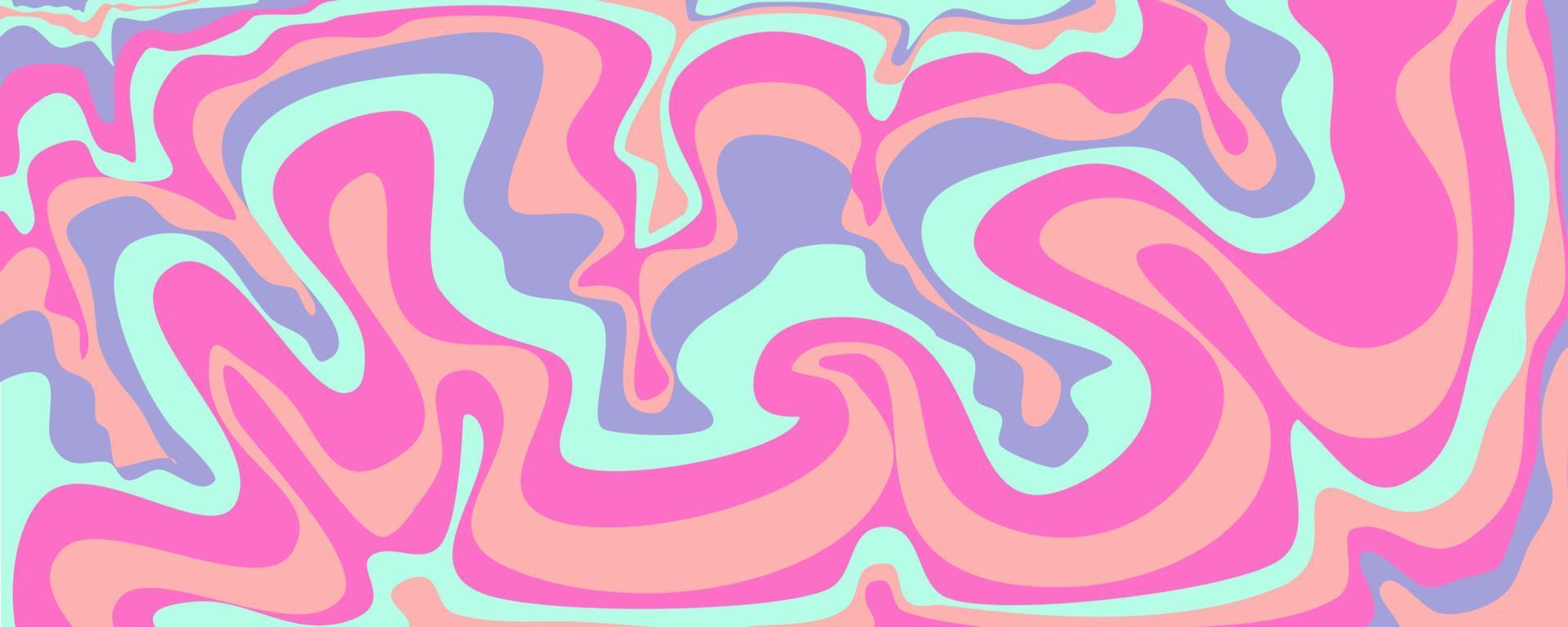 Wave y2k background for retro design. Liquid groovy marble pink background. Purple y2k pattern in modern style pink. Psychedelic retro wave wallpaper vector