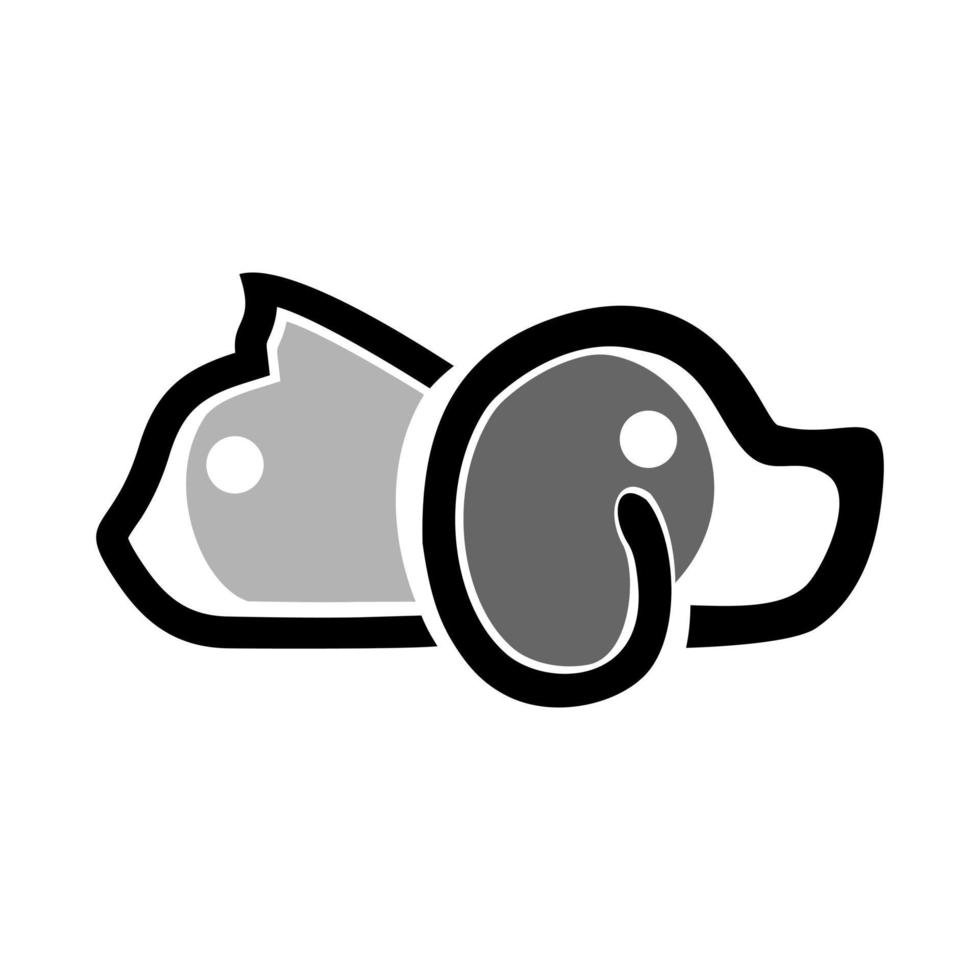 petshop gato y perro vector ilustración