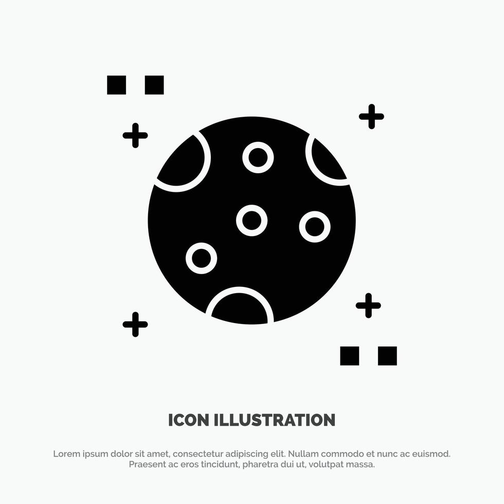 Astronomy Moon Space solid Glyph Icon vector