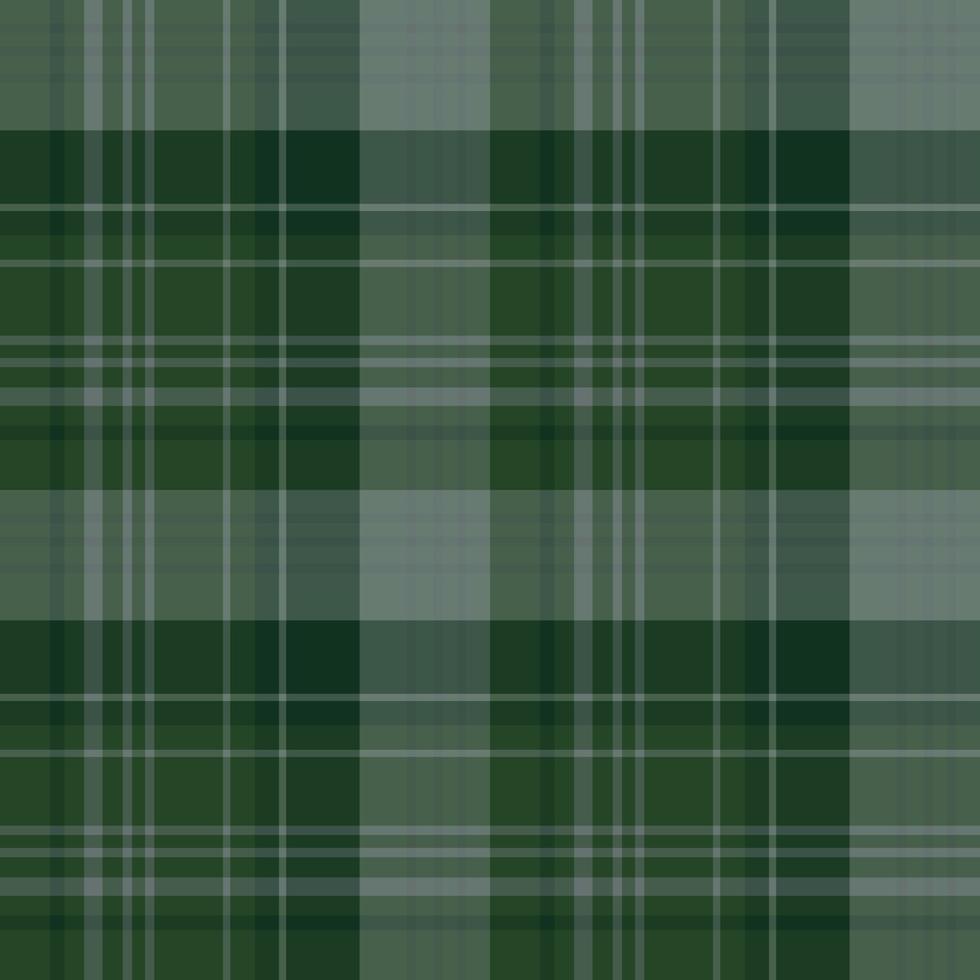 Seamless pattern in dark green and gray colors for plaid, fabric, textile, clothes, tablecloth and other things. Vector image.