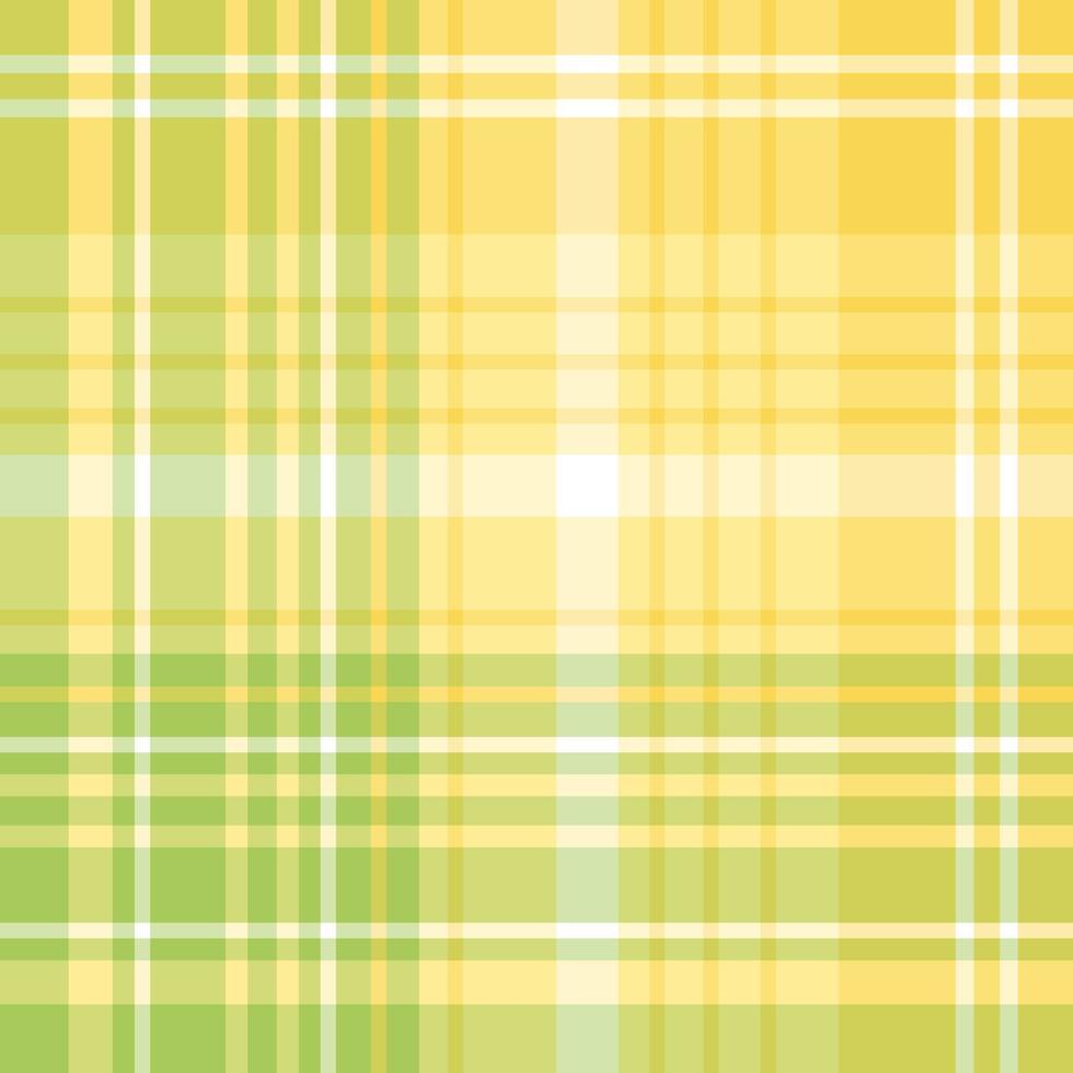 Seamless pattern in green, yellow and white colors for plaid, fabric, textile, clothes, tablecloth and other things. Vector image.