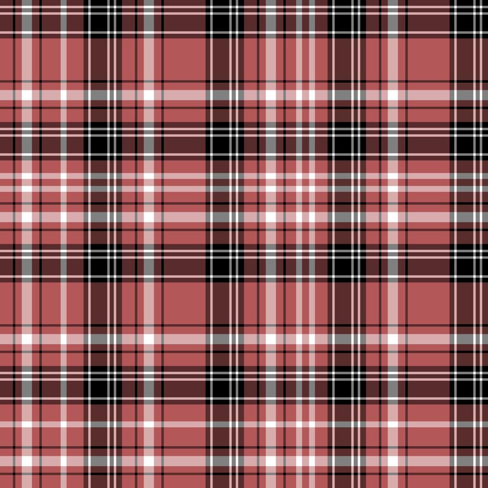 Seamless pattern in red, black and white colors for plaid, fabric, textile, clothes, tablecloth and other things. Vector image.