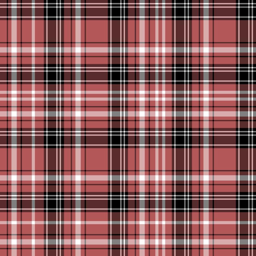 Seamless pattern in red, black and white colors for plaid, fabric, textile, clothes, tablecloth and other things. Vector image.