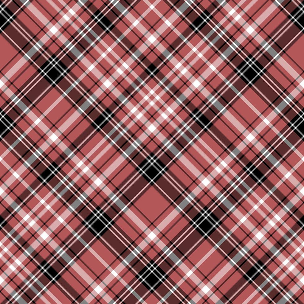 Seamless pattern in red, black and white colors for plaid, fabric, textile, clothes, tablecloth and other things. Vector image. 2