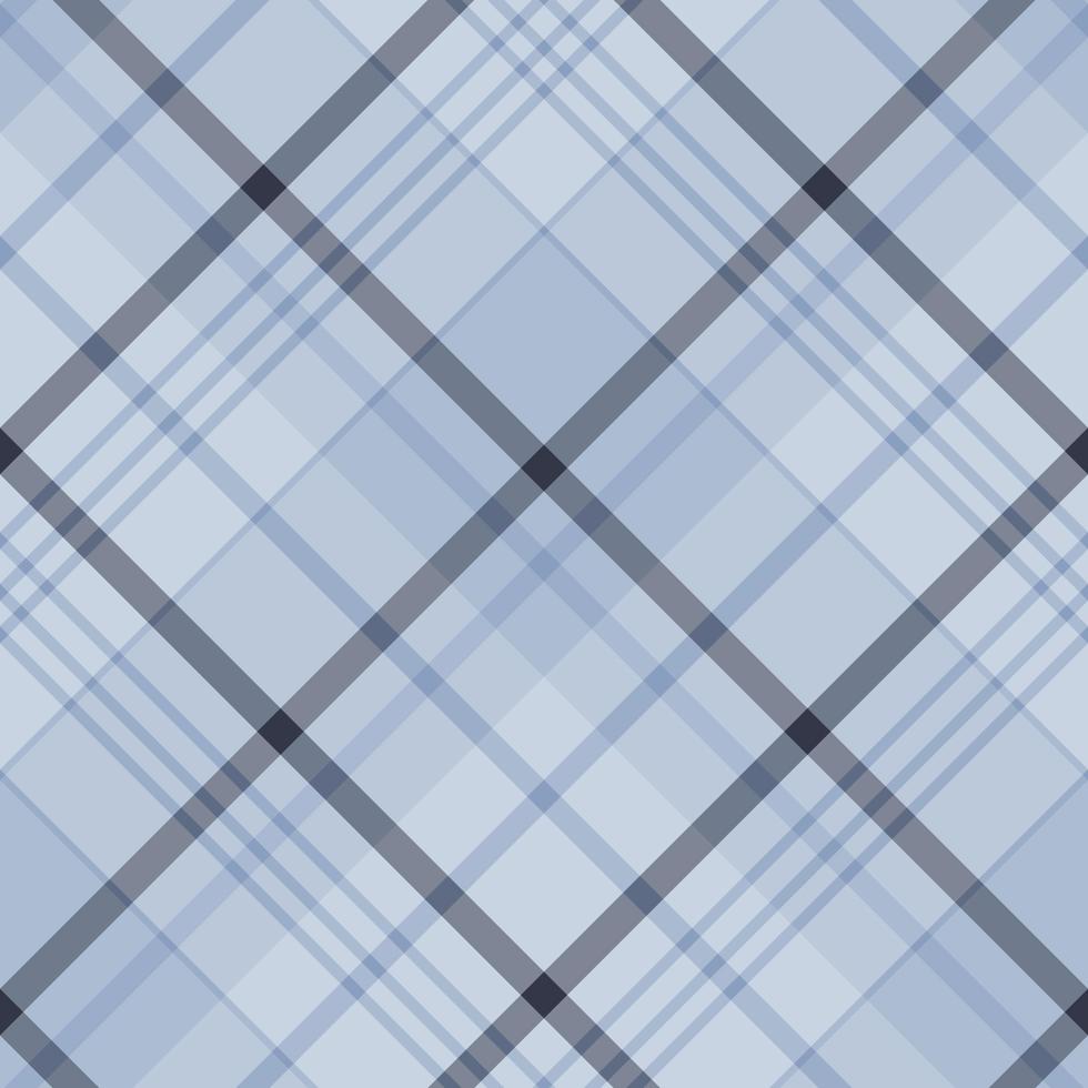 Seamless pattern in discreet cold blue and gray colors for plaid, fabric, textile, clothes, tablecloth and other things. Vector image. 2