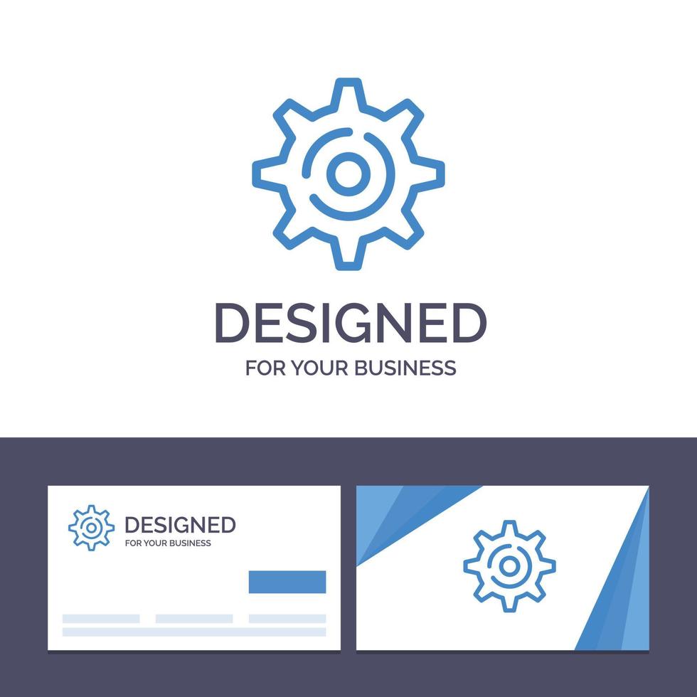 Creative Business Card and Logo template Internet Gear Setting Vector Illustration