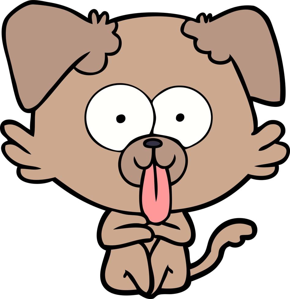 personaje de perro vectorial en estilo de dibujos animados vector