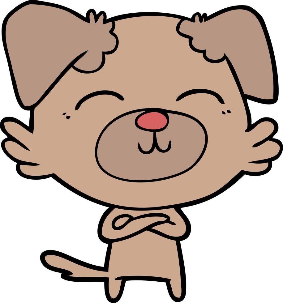 Vector dog character in cartoon style