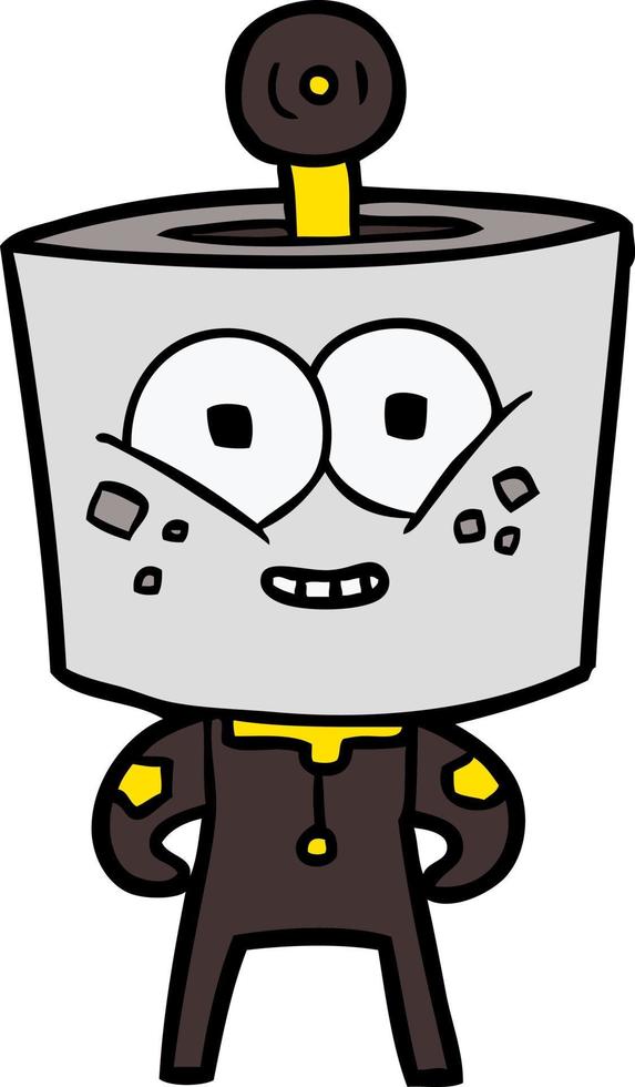 Vector robot character in cartoon style