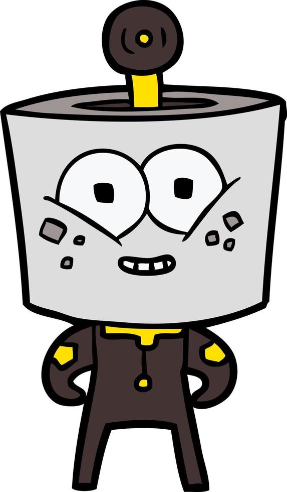 Vector robot character in cartoon style