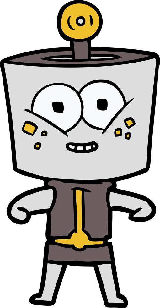 Vector robot character in cartoon style