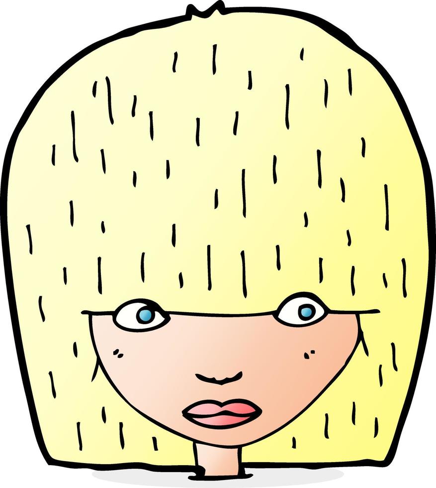 mujer rubia de dibujos animados vector