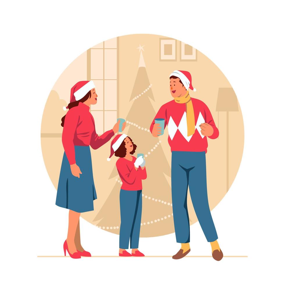 Christmas Family Gathering vector