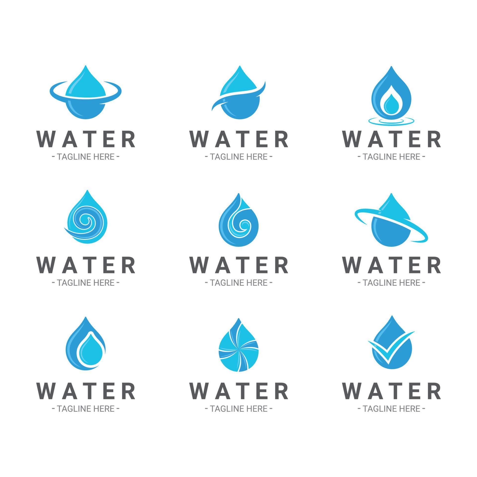 Set of Water Element Logos 13551106 Vector Art at Vecteezy