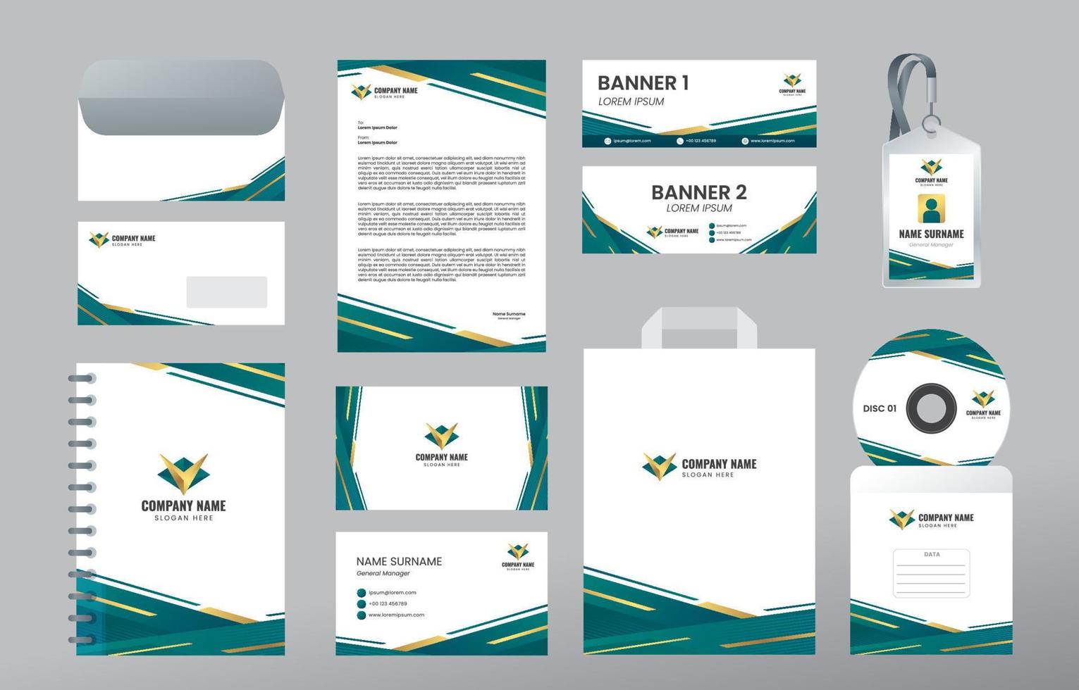 Business Stationary Kit Template vector