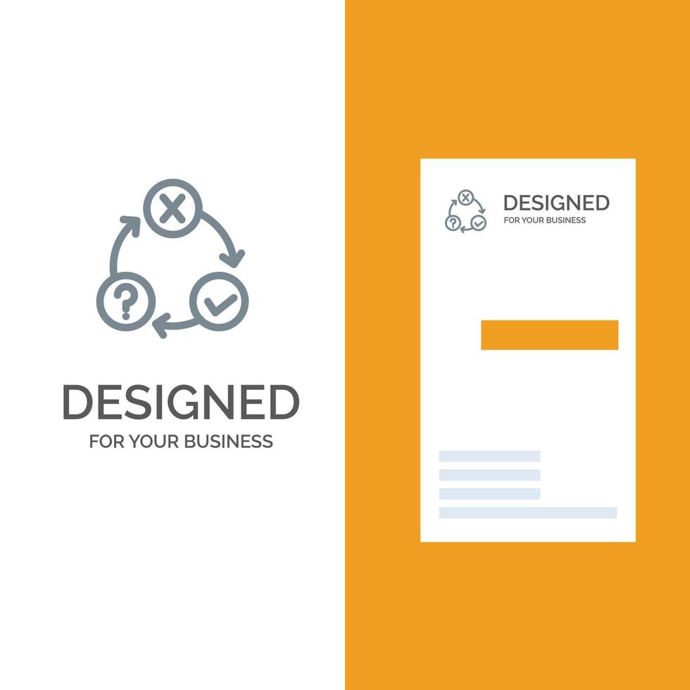 Daily Flow Issues Organization Realization Grey Logo Design and Business Card Template vector