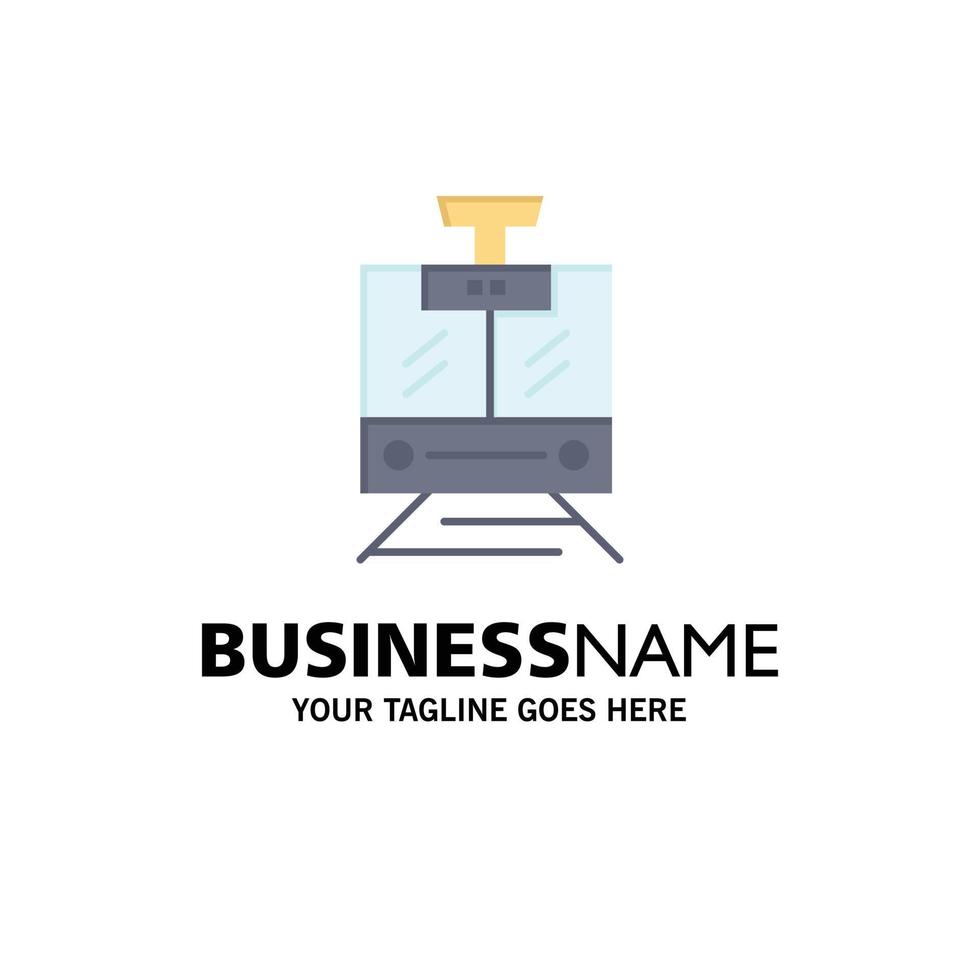 Train Public Service Vehicle Business Logo Template Flat Color vector