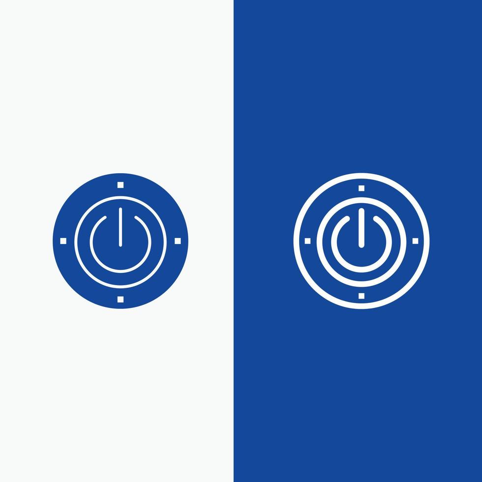 Electricity Energy Power Computing Line and Glyph Solid icon Blue banner vector