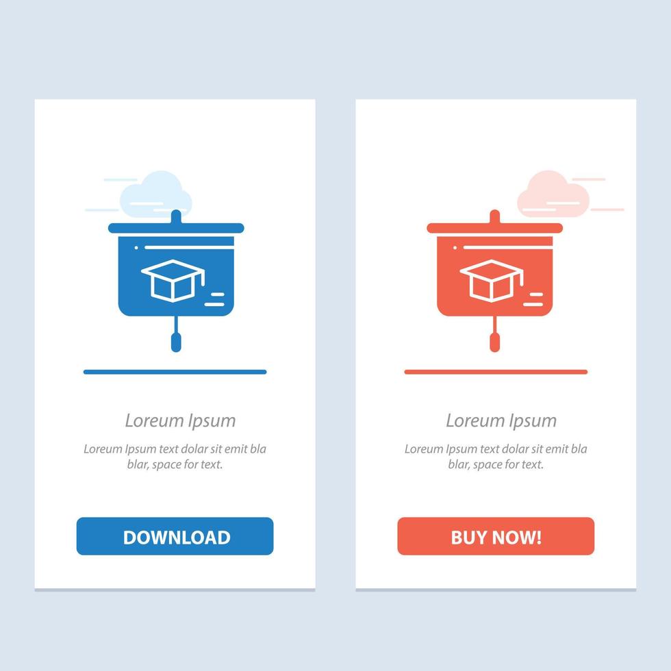 Chart Education Presentation School  Blue and Red Download and Buy Now web Widget Card Template vector