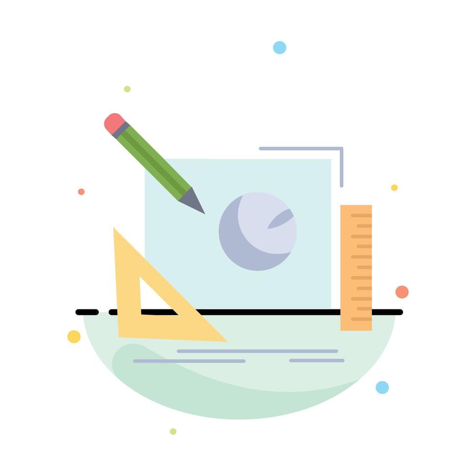 logo design creative idea design process Flat Color Icon Vector
