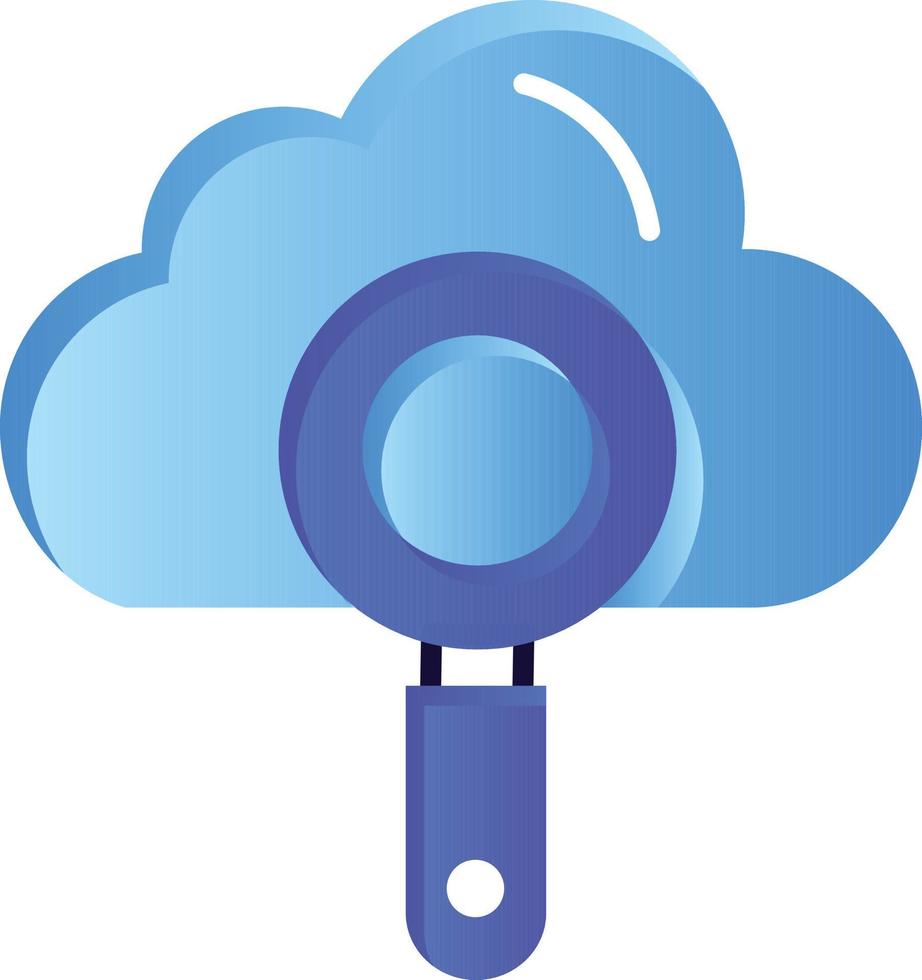 Cloud Computing Search Find  Flat Color Icon Vector icon banner Template