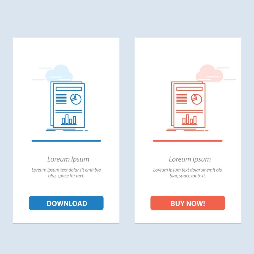 Presentation Layout Graph Success  Blue and Red Download and Buy Now web Widget Card Template vector