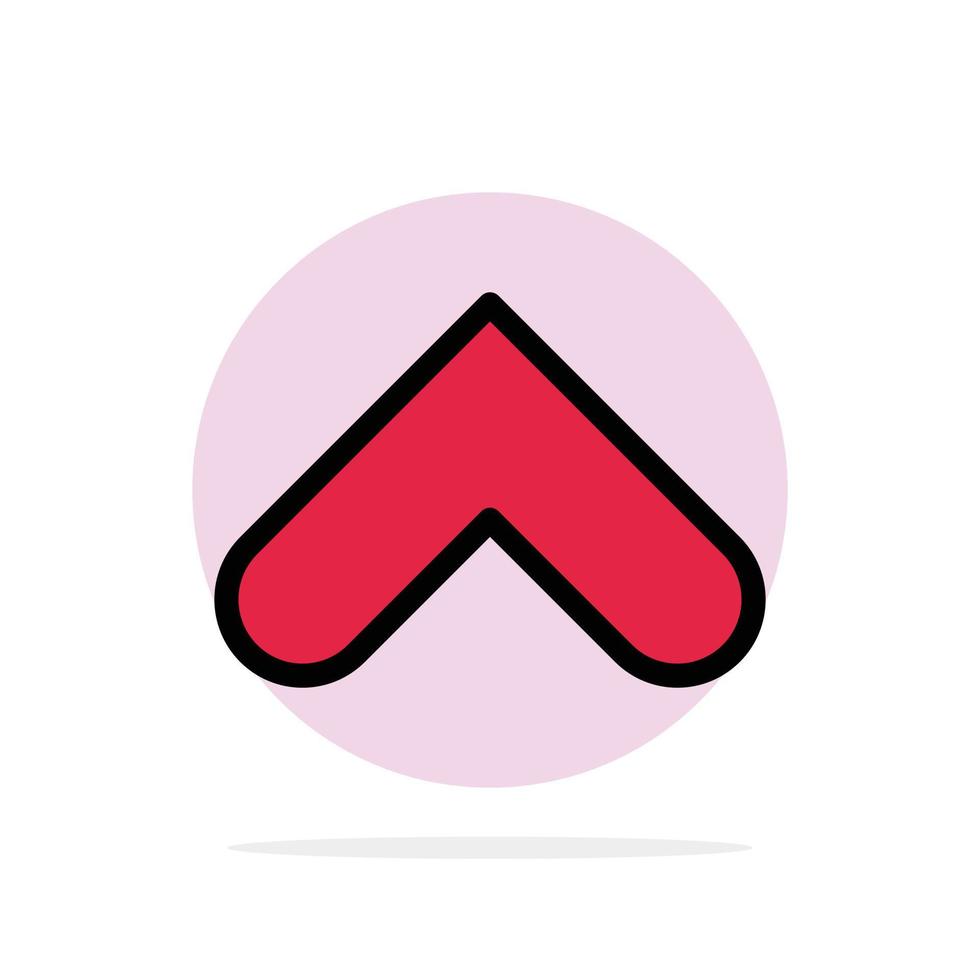 Arrow Arrows Up Sign Abstract Circle Background Flat color Icon vector