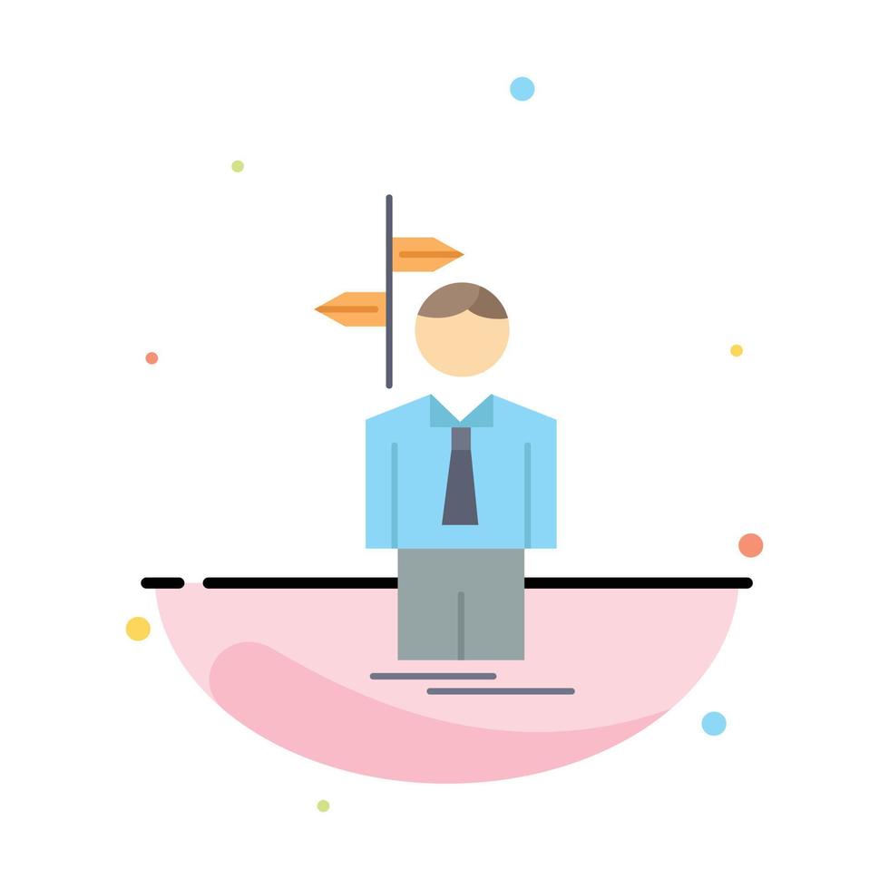 Arrow choice choose decision direction Flat Color Icon Vector