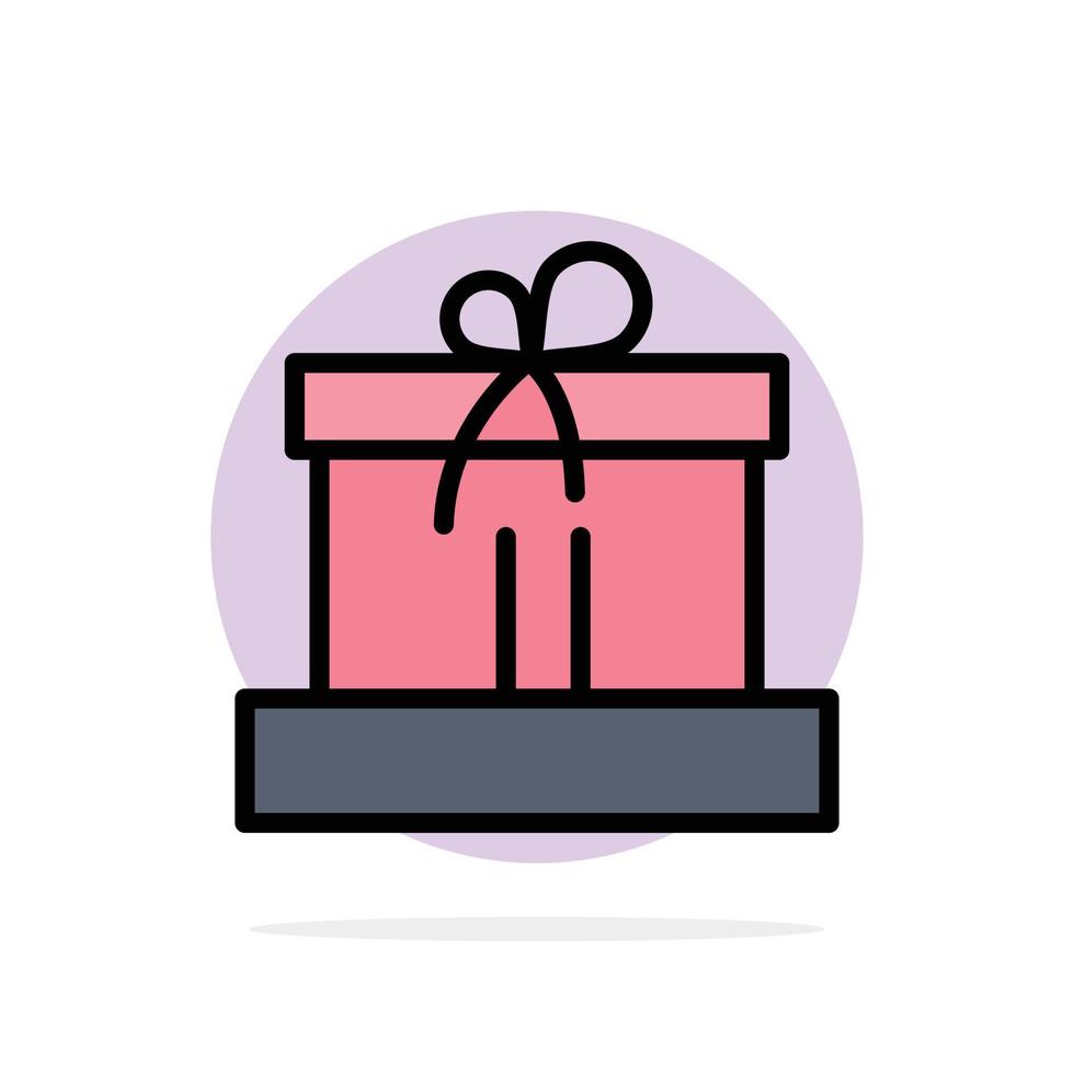 Gift Box Easter Nature Abstract Circle Background Flat color Icon vector
