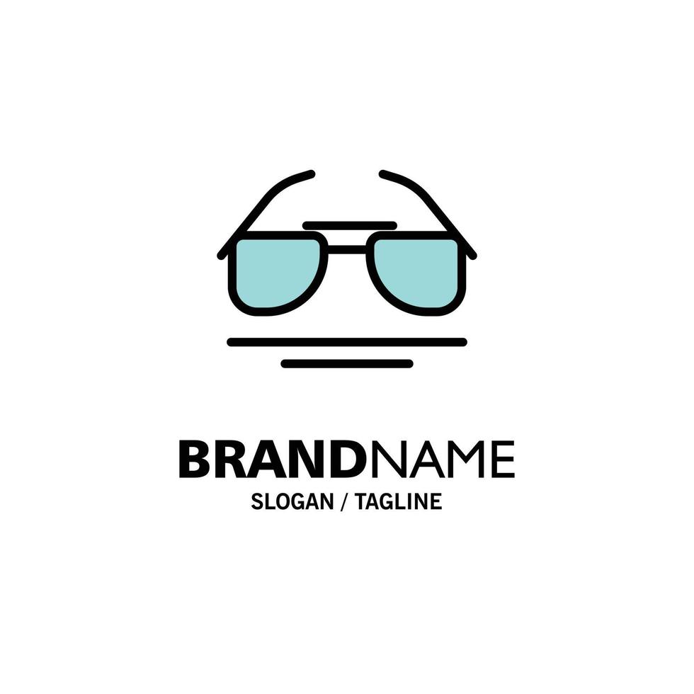 Glasses Eye View Spring Business Logo Template Flat Color vector