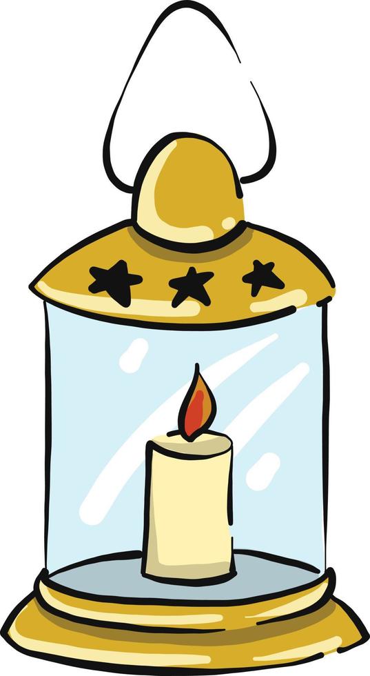 Christmas lamp, illustration, vector on a white background.