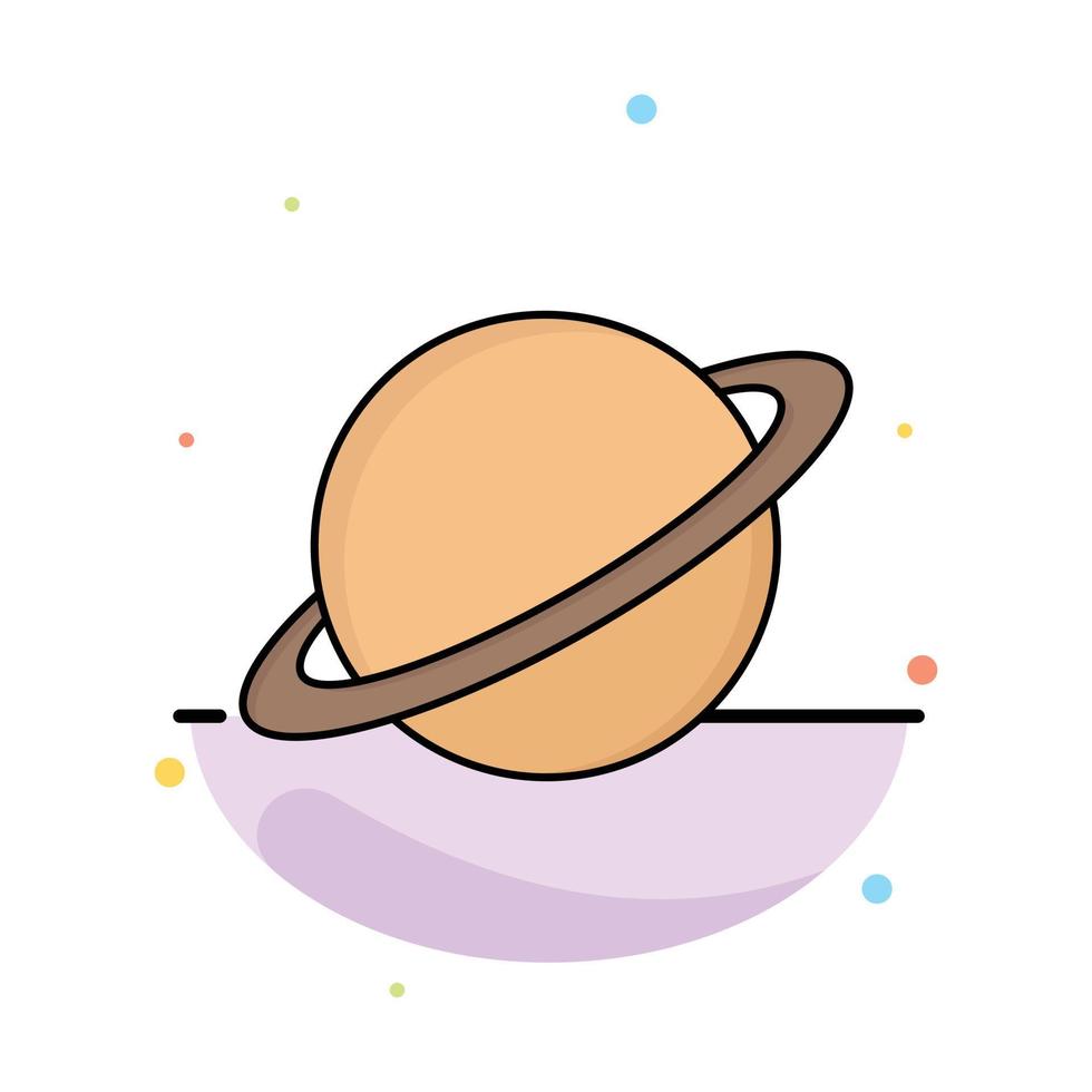 planet space moon flag mars Flat Color Icon Vector