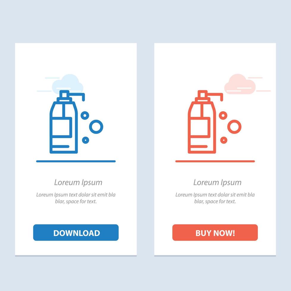 Cleaning Detergent Product  Blue and Red Download and Buy Now web Widget Card Template vector