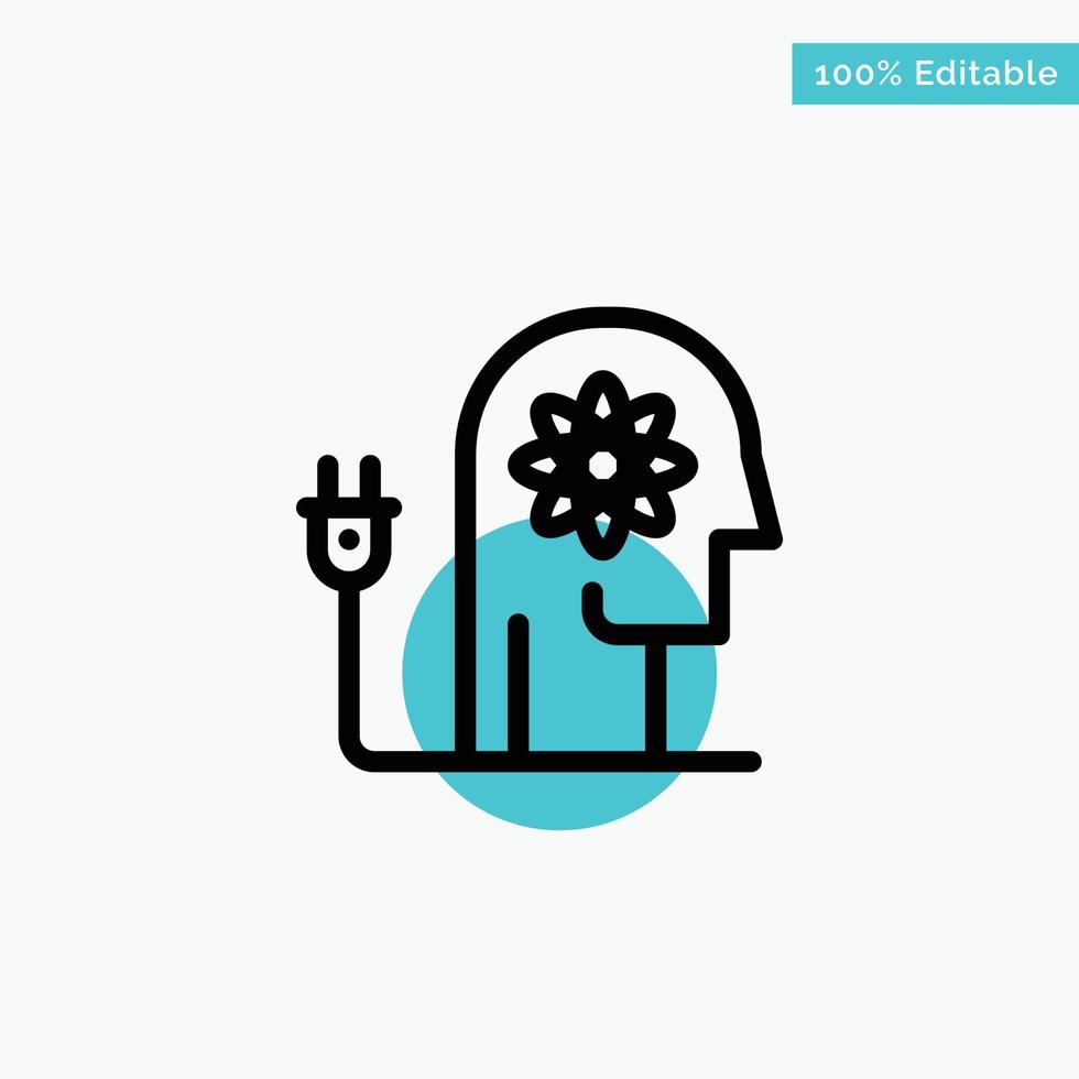 Boosting Ability Boosting Knowledge Mind turquoise highlight circle point Vector icon