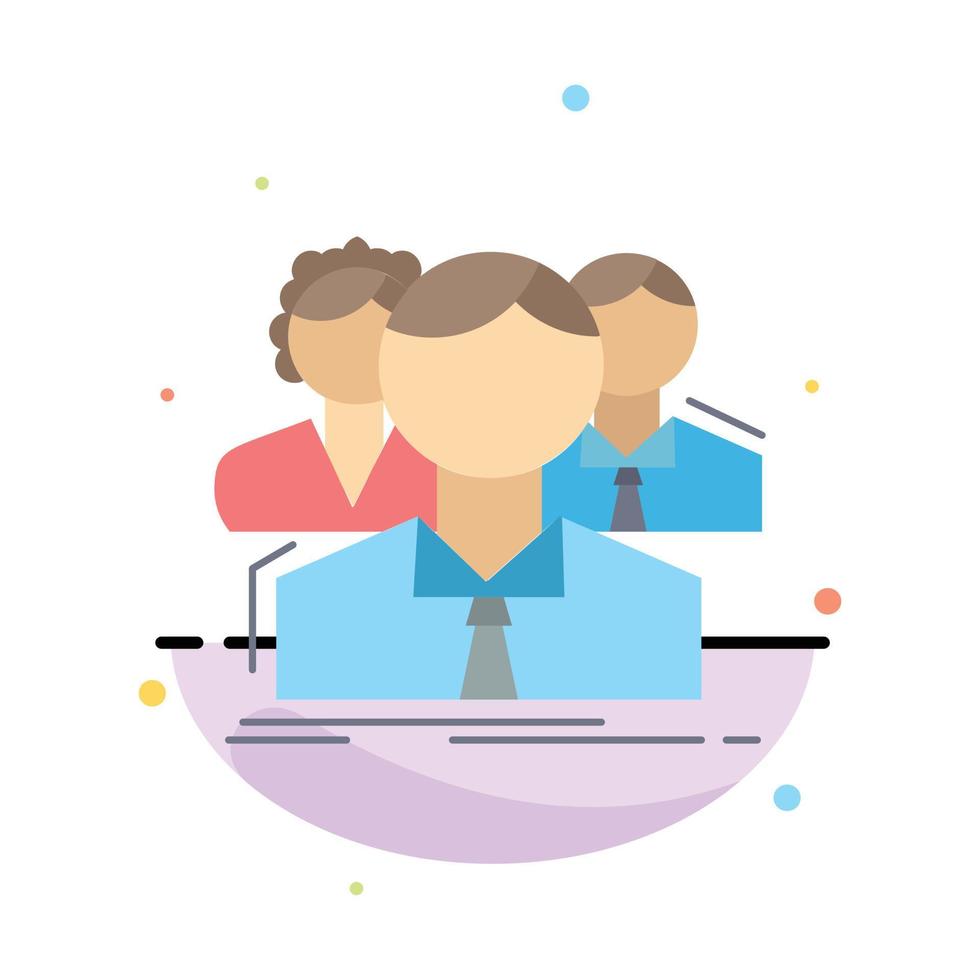 group multiplayer people team online Flat Color Icon Vector
