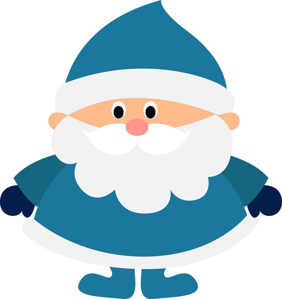 Toy santa, illustration, vector on white background.