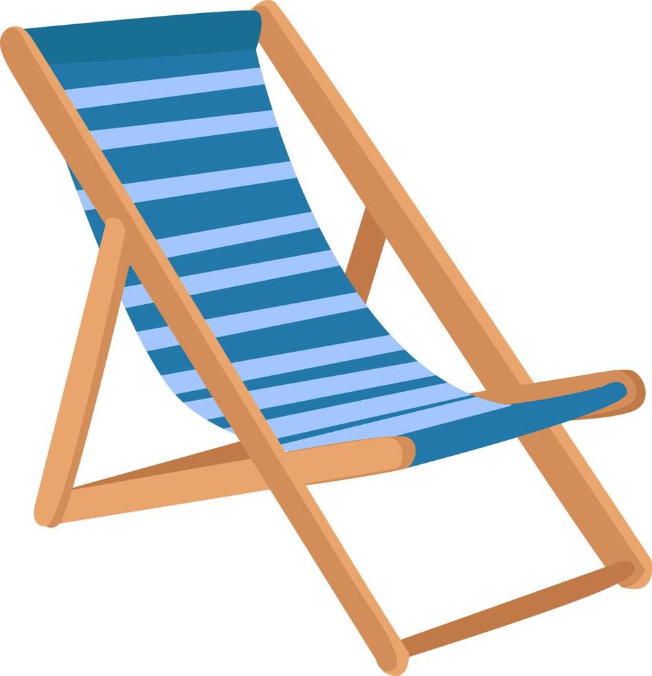 Sun lounger, illustration, vector on white background