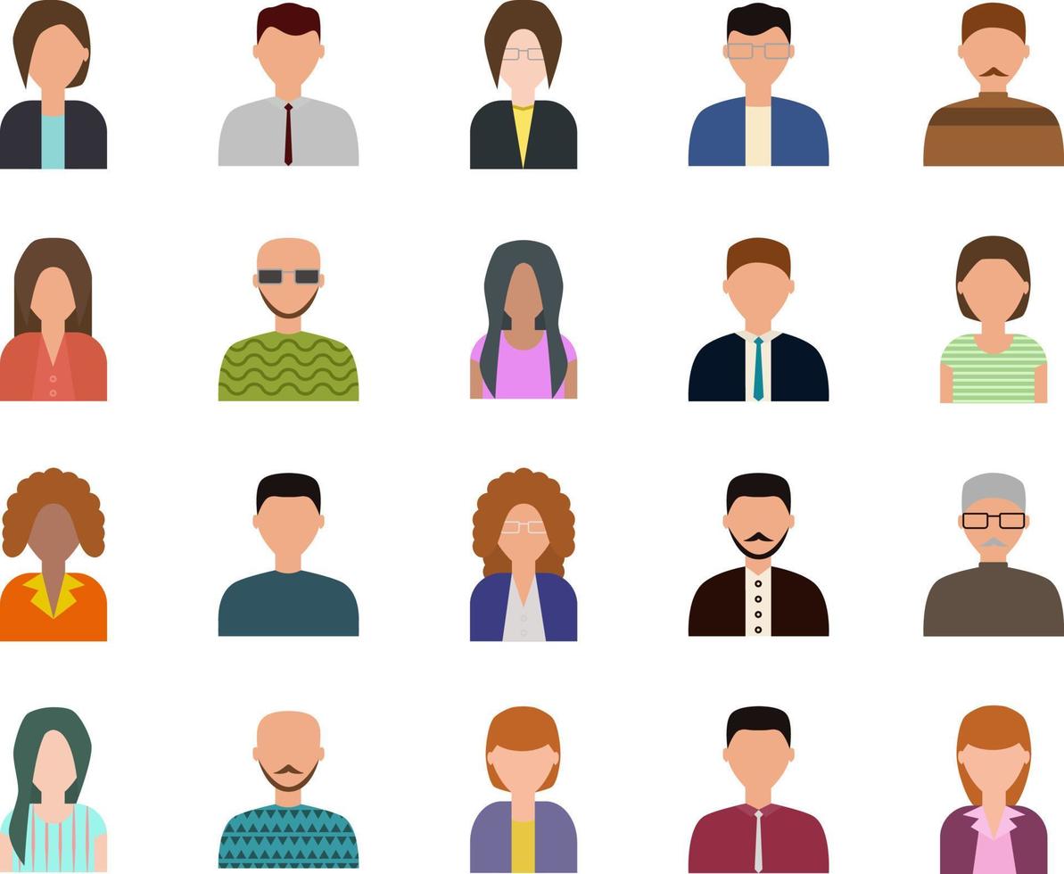 People avatars, illustration, on a white background. vector