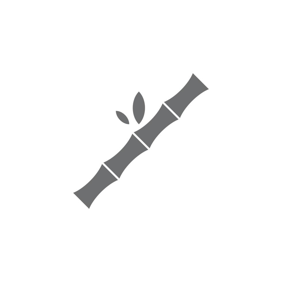 eps10 vector gris bambú con hojas icono de arte sólido abstracto aislado sobre fondo blanco. símbolo de árbol de bambú en un estilo moderno y plano simple para el diseño de su sitio web, logotipo y aplicación móvil