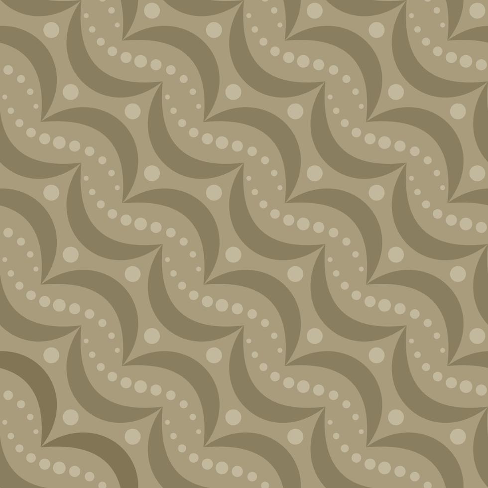 LIGHT BEIGE ABSTRACT SEAMLESS PATTERN WITH CIRCLES HALF MOONS IN VECTOR