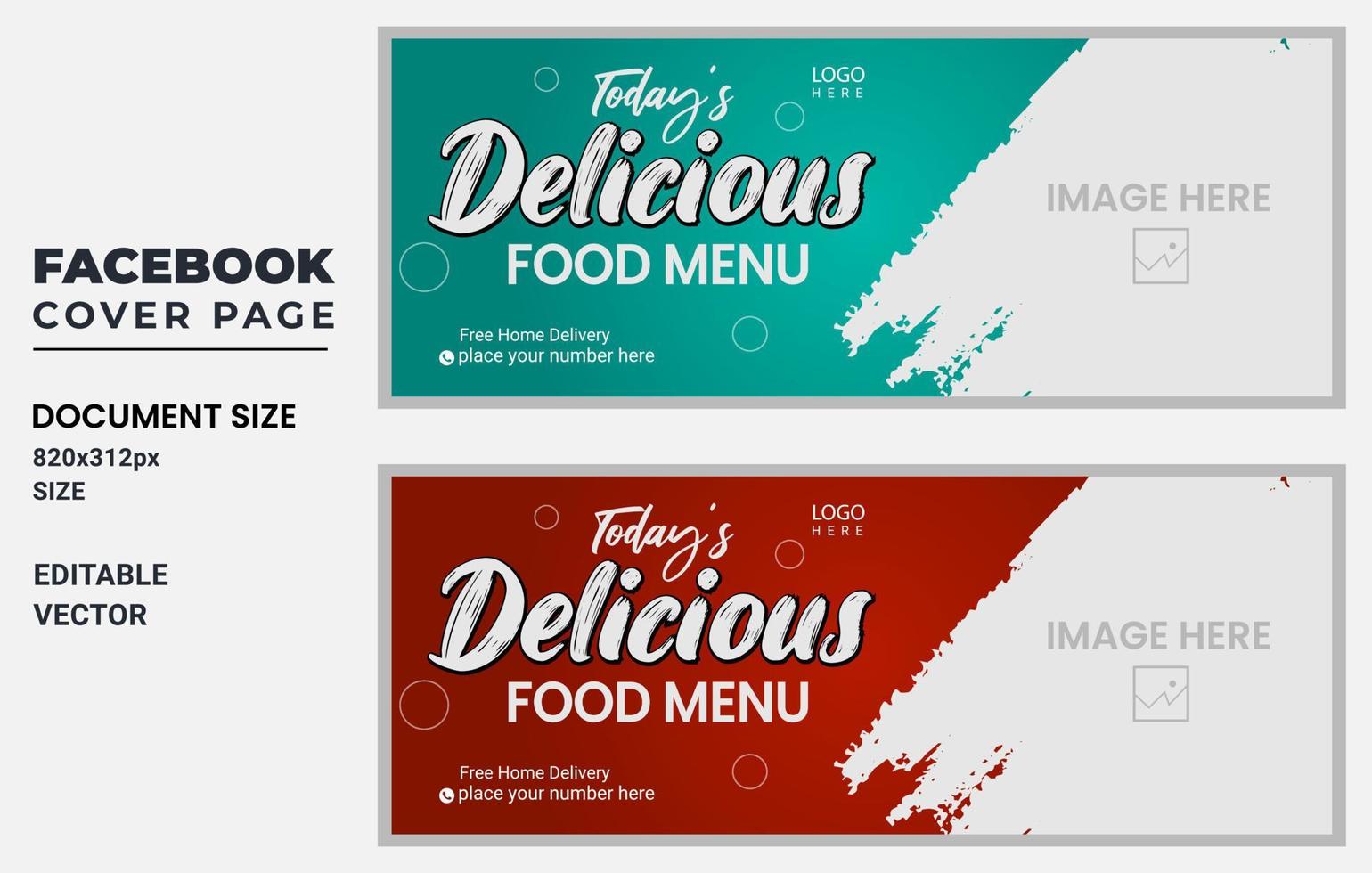 Food web banner template, web banner design, corporate banner vector