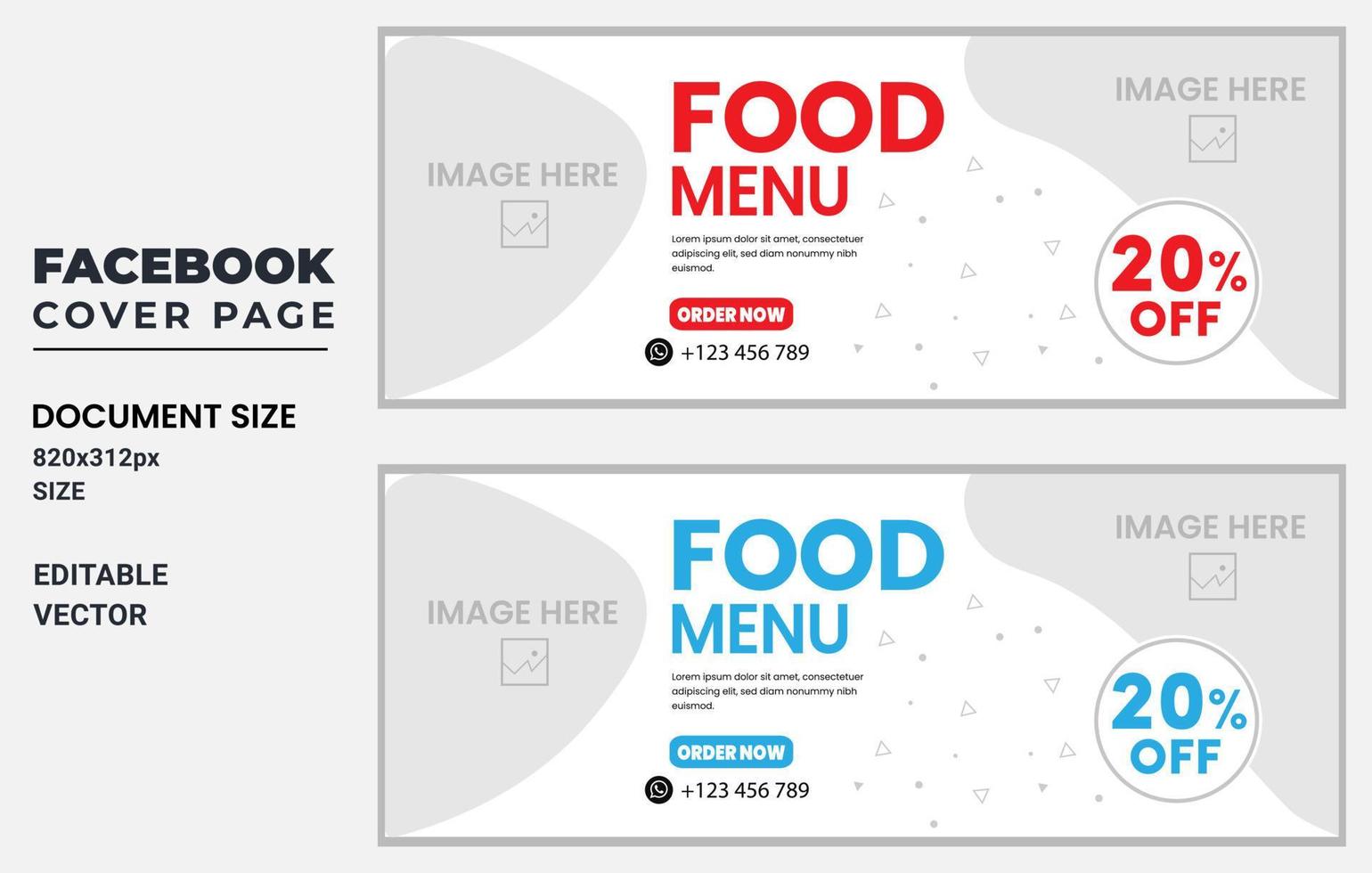 plantilla de banner web de alimentos, diseño de banner web, banner corporativo vector