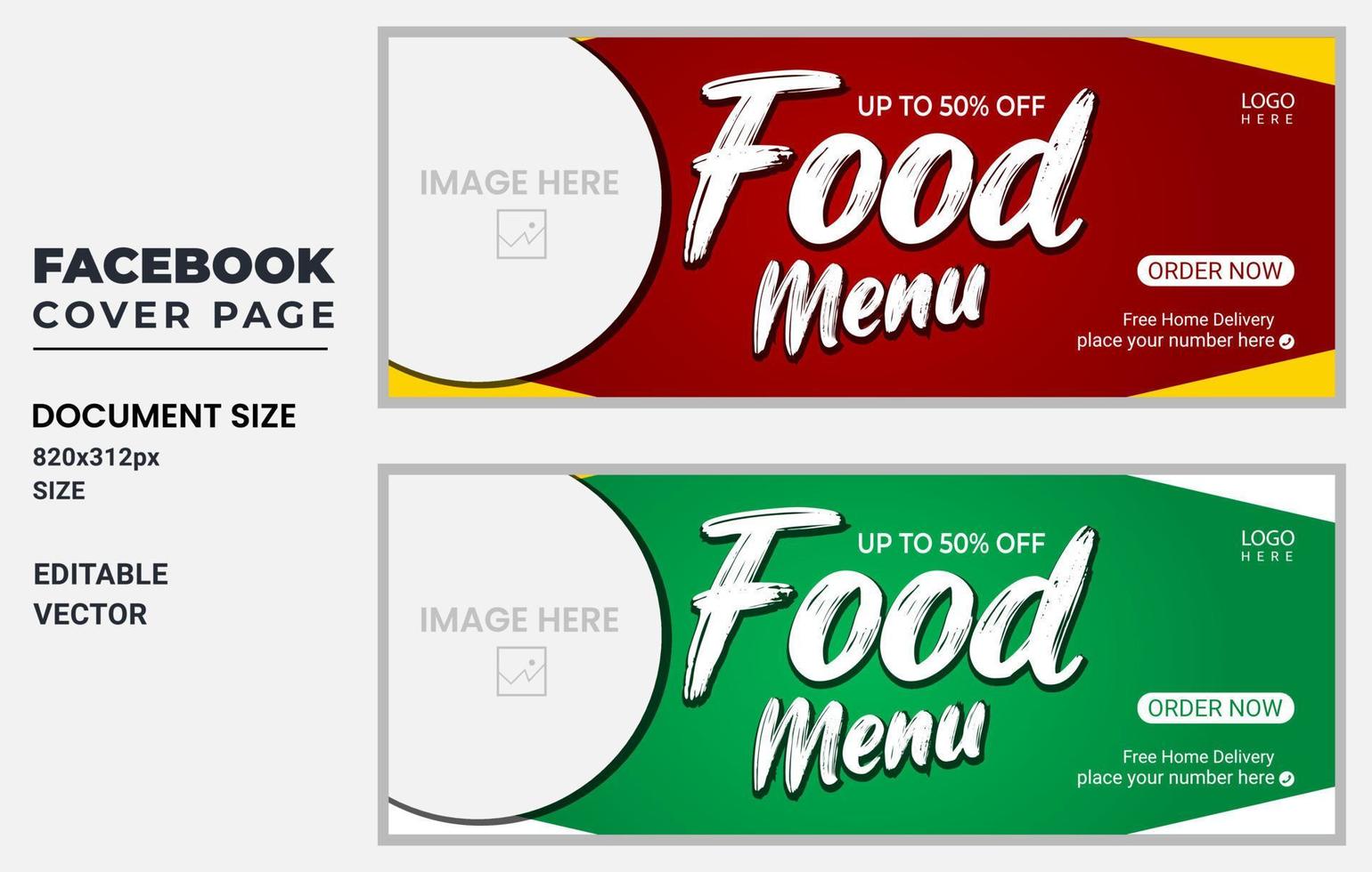 Food web banner template, web banner design, corporate banner vector