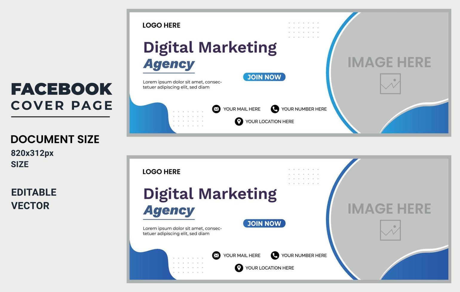 Corporate banner template design free, web banner design vector
