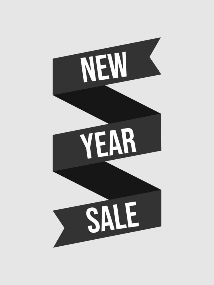 new year sale simple ribbon template for product promotion and marketing small business startup company corporate vector