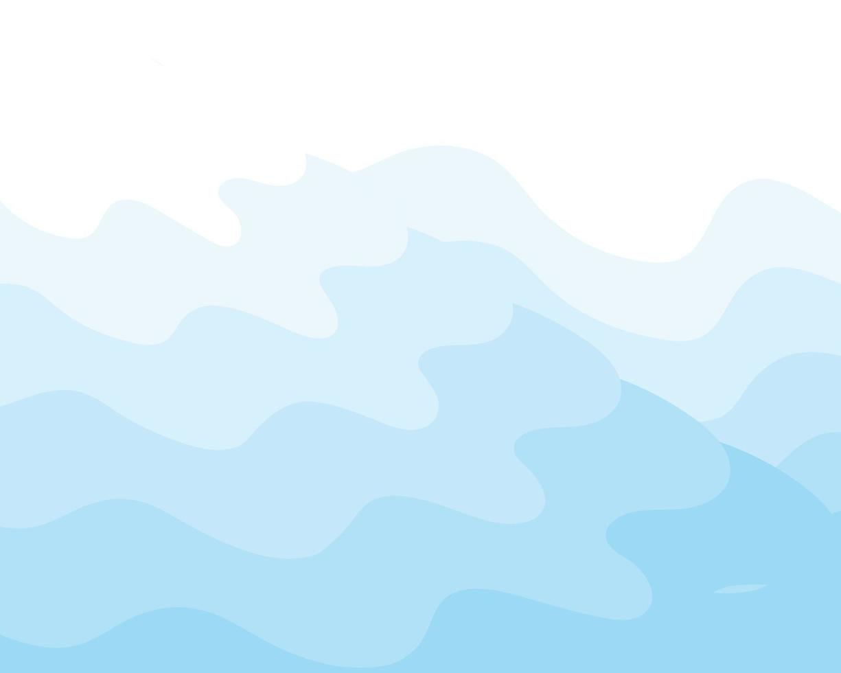 Curved background, light blue, waves, icebergs, sea water vector